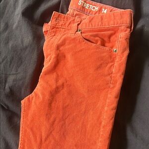 Crewcuts boys 14 Orange / Coral Corduroy Pants